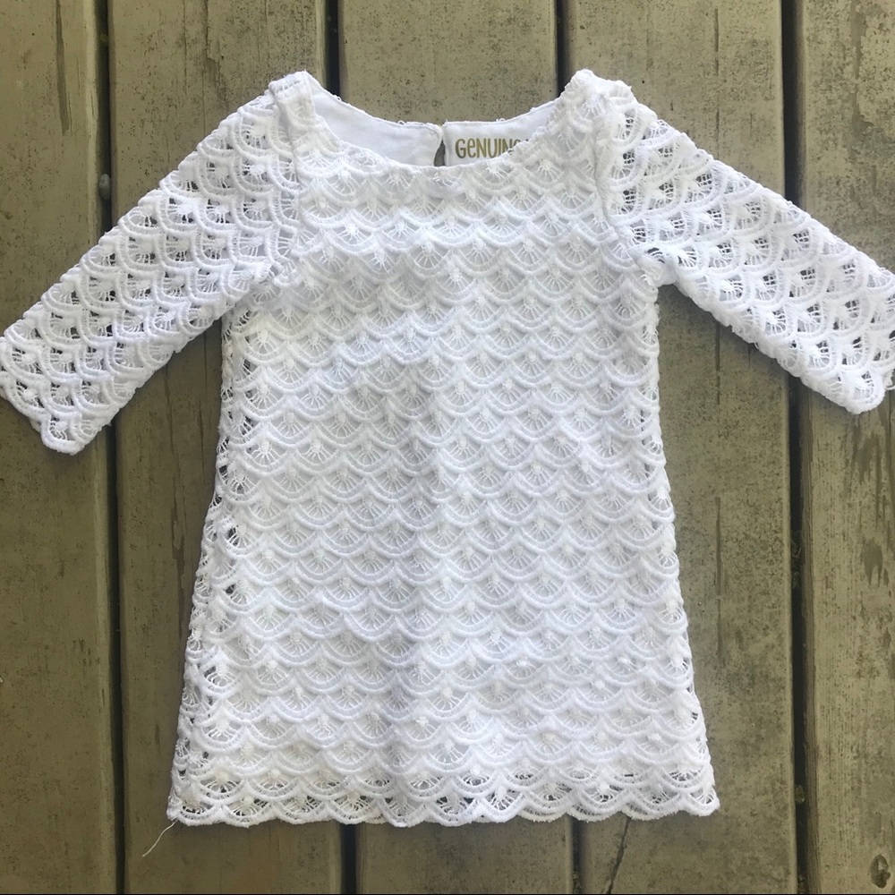 Genuine Kids White Lace Shift Dress